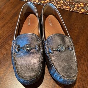 Silvery Coach loafers
